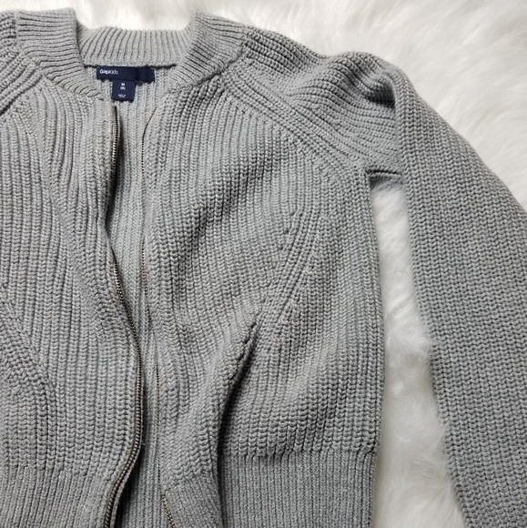Baby Gap Sweater Zip Up Gray - Picture 3 of 8